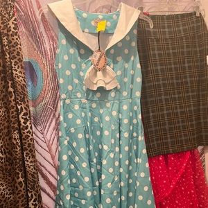 NWT XS Rockabilly Polka dot Dress